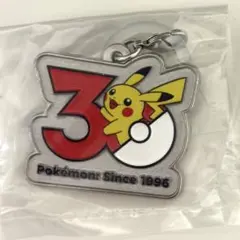 ポケモン 30周年記念 メタルチャームキーホルダー ピカチュウ