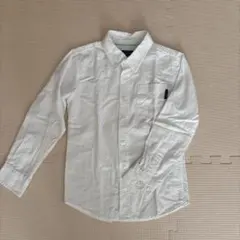 ELFINDOLL ホワイト ボタンダウンシャツ 130