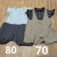 GU ロンパース　2点　70サイズと80サイズ