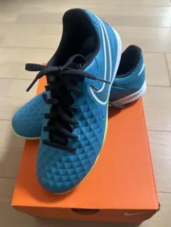 ティエンポ ジーノ レザー TF Nike Tiempo青/オレンジ - メルカリ