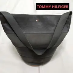 【TOMMY HILFIGER】 ショルダーバッグ グレー ※バケツタイプ