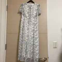 花柄 5号　半袖 ロングワンピース