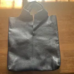 お値下げ、レザー トートバッグネイビーポーチ付き