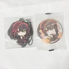 デート・ア・ライブ 缶バッジ ラバーキーホルダー 時崎狂三 ガチャガチャ
