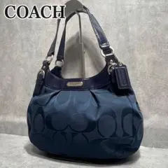 coach y2k コーチ ワンショルダーバッグ シグネチャー ホーボー 青