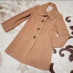 NBB ナチュラルビューティーベーシック　立襟ウールロングコート M