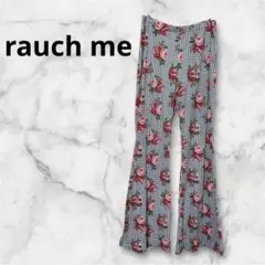 rauch me（ラウチミー） フレアパンツ チェック柄 花柄