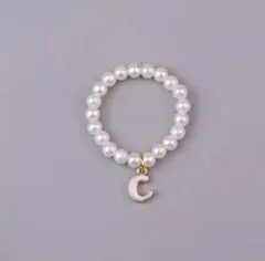 Labubu 10cmサイズ向け・イニシャル「C」付きミニネックレス