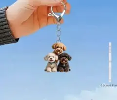 トイプードルキーホルダー 3匹