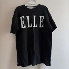 ELLE レディース　L ブラック　ロゴT シャツ　半袖のサムネイル