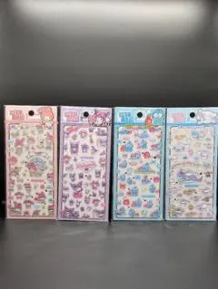 サンリオキャラクター 3Dシール ぷっくりシール　4枚セット