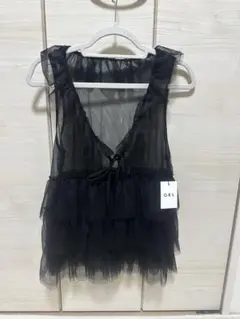 GRL チュールティアードフリルベスト ブラックのサムネイル