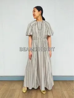 BEAMS HEART ボリュームスリーブ ワンピース