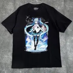 初音ミク HATSUNE MIKU グラフィック Tシャツ 両面プリント L 黒