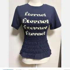 リベリー　シャーリングコンパクトロゴTシャツ　半袖 カットソー ネイビー　新品のサムネイル