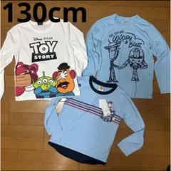 新品込み 130cm 男の子 ディズニー 長袖Tシャツ ロンT まとめ売り 3枚