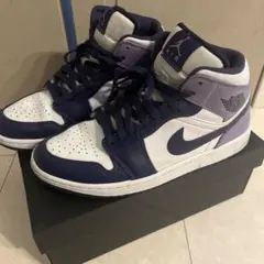 NIKE AIR JORDAN 1 MID パープル ホワイト スニーカーのサムネイル