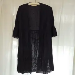 as know as ネイビー刺繍カーディガンのサムネイル