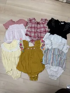 女の子80センチロンパース6点セット