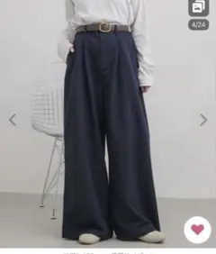 RETRO GIRL レトロガール　 ワイドスラックスPT ネイビー　L