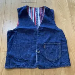 70s LEVI'S デニムベスト リバーシブル BIG E - メルカリ