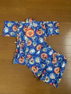 新品タグ付き100㎝★アンパンマン　甚平★夏祭り花火★ご兄弟お揃いで♪