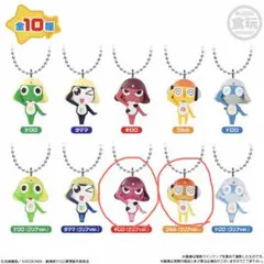 ギロロ、クルルのクリアマスコットキーホルダー