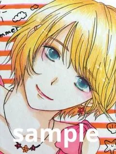 は*ん様 絵師100人展 15 特典ミニ複製色紙 藤ちょこ氏 shikimi - メルカリ