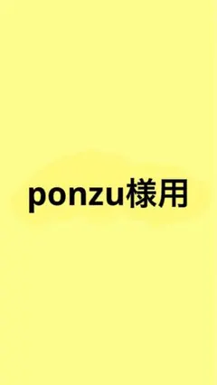 PONZU様用