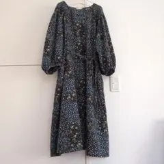 スタジオクリップ 花柄 パッチワークプリント Vネック ワンピース