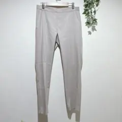 【ユニクロ 】スマートアンクルパンツ ストライプ柄 ベージュ M レディース