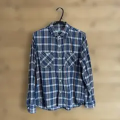 OMNIGOD チェック柄 長袖シャツ Ｌ　メンズ