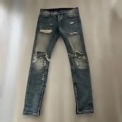 mnml スキニーデニム ダメージ加工 カモフラ柄 28 mnml スキニーデニム ダメージ加工 カモフラ柄 28 - メルカリ