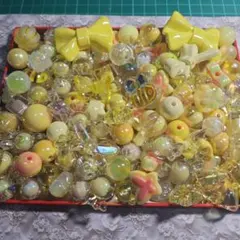 ハンドメイド用ビーズ色々な黄色のセット