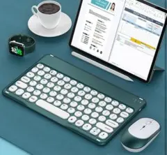 ⭐ダークグリーン⭐ワイヤレスキーボード デュアルマウス セット 無線2.4GHz