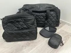 adidas ゴルフバッグセット ブラック ボストンバック adidas（アディダス） ゴルフ IKC74 リュクス ボストンバッグ : F-NET