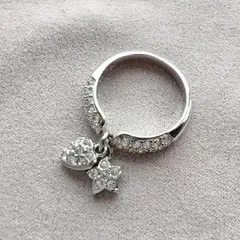 SWAROVSKI　ハートと星のチャームリング