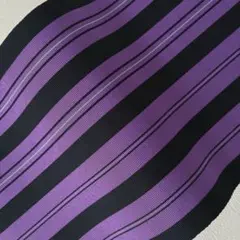 kiri@断捨離中様専用 半幅帯 小袋帯 紫 黒 縞 粋な姐さん風のデザイン