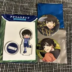 ブルーロック　蜂楽廻　缶バッジ　アクリルスタンド　ダイソー　セリア