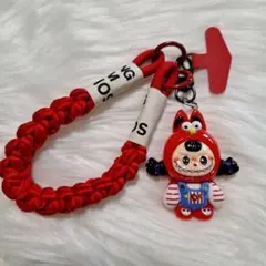 かわいいラブブのストラップ(レッド)①