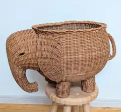 ZARA HOME ゾウ ラタン バスケット 収納 籐風 白 蓋付き インテリア