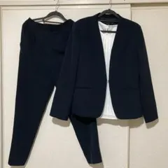 レディース　ネイビー セットアップ　フォーマル　スーツ　セット　M