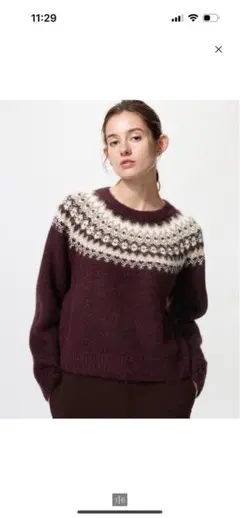 UNIQLO フラッフィクルーネックセーター　Sサイズ
