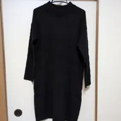 レディース　タートルネックニットワンピース M