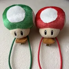 USJ スーパーキノコ ヘアクリップ&ヘアポニー マリオ