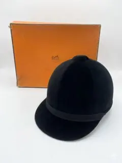 【希少】HERMES エルメス ヴィンテージ 乗馬用 ヘルメット 58 黒のサムネイル