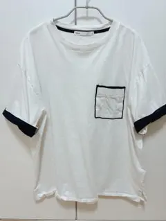 ikka メンズ　ホワイト Tシャツ Lサイズ