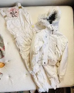 ホワイト スキーウェア ファー付き 90年代