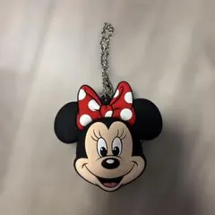 ディズニー　ミニーマウス シリコンキーチェーン付きポーチ　コインケース