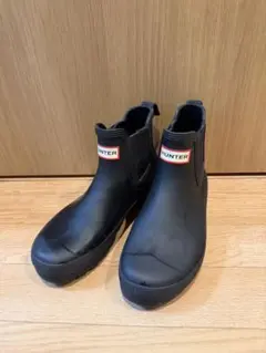 HUNTER ブラック ショートブーツ
